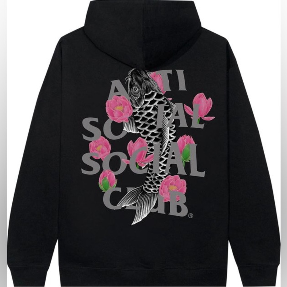 🌸 NWT! ASSC 3M Reflective Japanese Koi Pullover